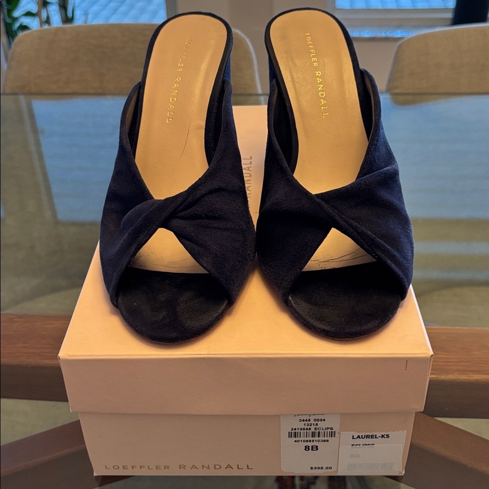 Loeffler Randall Navy Criss-Cross Mules